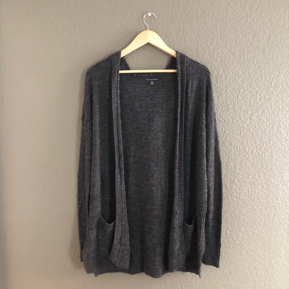 American Eagle Outfitters Sweaters - American Eagle — Gray Hooded Knit Cardigan American Eagle Outfitters Sweaters - American Eagle — Gray Hooded Knit Cardigan